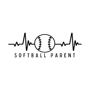 Softball Heartline Design T-Shirt