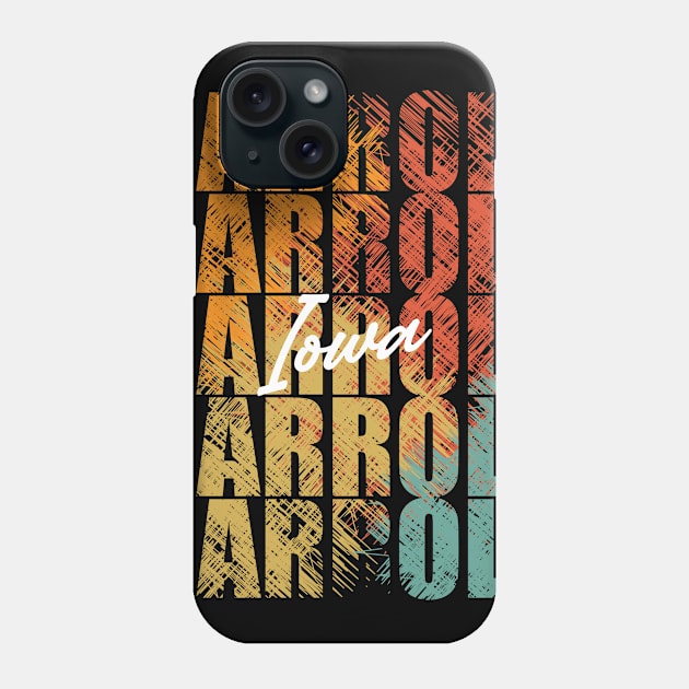 Carroll Iowa Retro Vintage Custom Design Unique Graphic Phone Case by lorijaquelyn