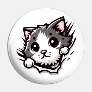 Cute cat peeking Pin