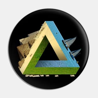 Impossible earth (penrose triangle) Pin