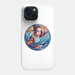 katara water tribe in battle position Phone Case