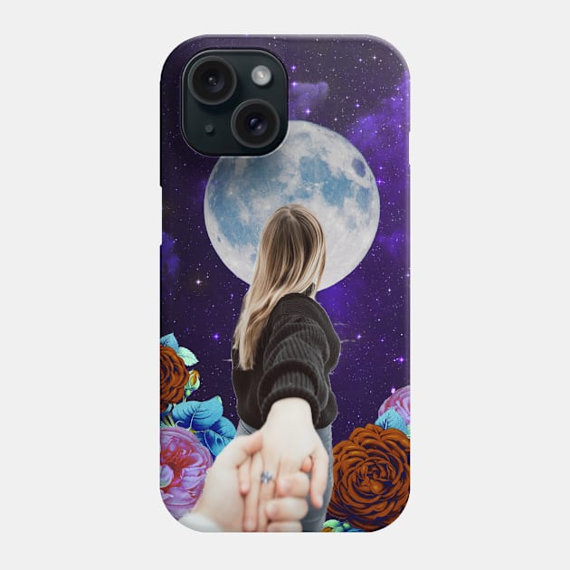 Moon Child - Space Collage Phone Case by SpaceART