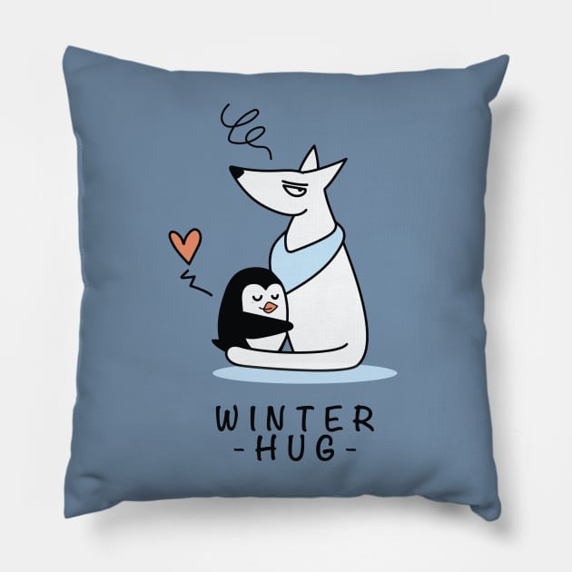 Winter hugs! Pillow by il4.ri4