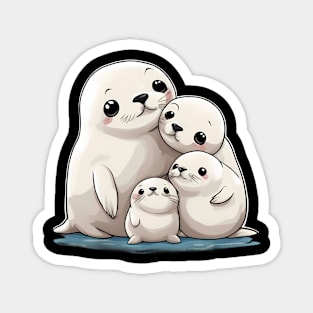 Arctic Seal Family Magnet