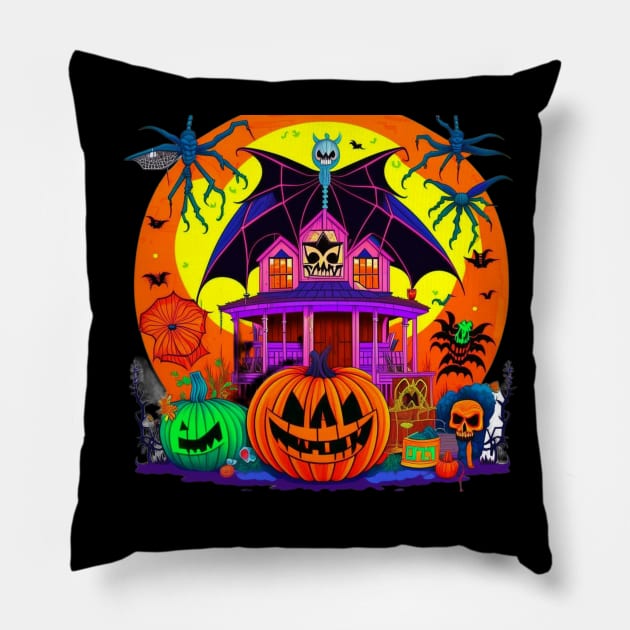 halloween t-shorts Pillow by Good Luck to you