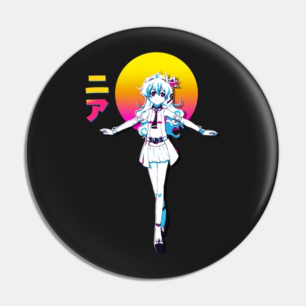 Nia Teppelin Gurren Lagann  Anime Vaporwave Pin by BurrolaDiore89