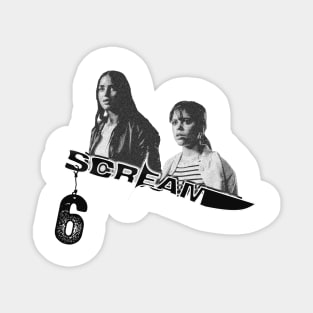 Copy of scream VI  (Scream 6) Melissa Barrera (Sam Carpenter) - Jenna Ortega (Tara Carpenter) scary horror movie graphic design by ironpalette Magnet