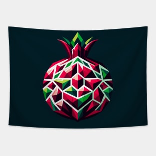 Abstract Geometric Pomegranate - Color Design Tapestry