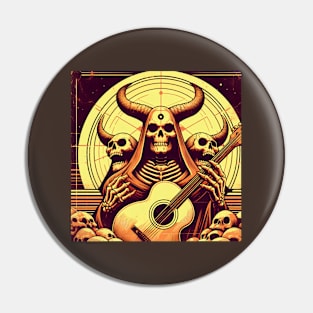 Retro Doom Music Pin