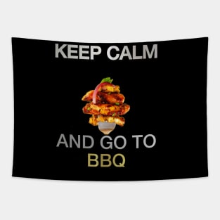 Keep calm barbecue time Tapestry