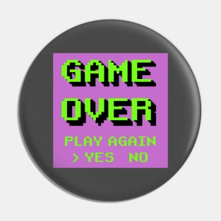 Game Over Pin