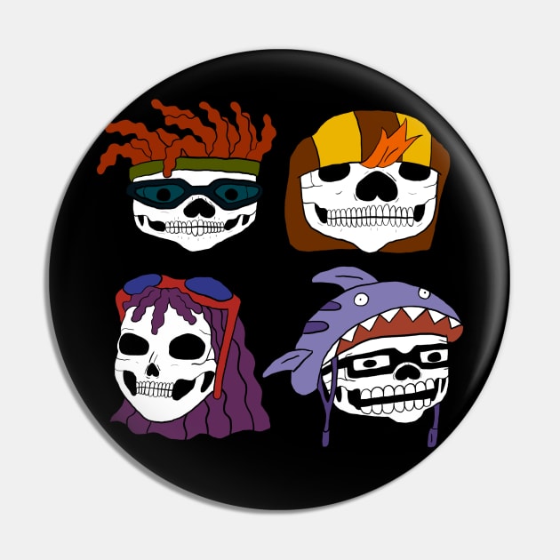 Rocket Power Skulls Pin by TheDeathOfMyChildhood1