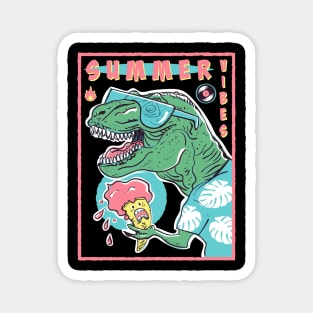 T Rex Summer Vibes Magnet