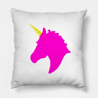 Pink Unicorn Head Pillow