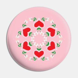 Hearts and Flowers Pin