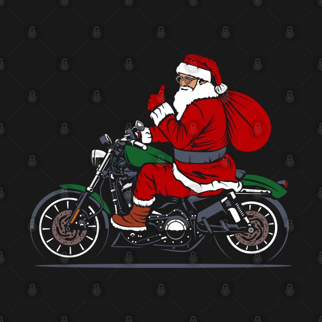 Santa & motorcycle by Markaryan