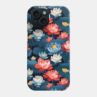 Serenity Blooms: Timeless Lotus Flower Pattern Phone Case