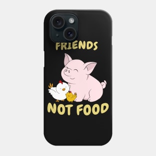 Go Vegan Cute Pig And Chicken 6 Phone Case