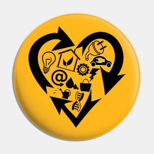 Heart T-shirt Pin