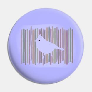 Cute Bird Silhouette Periwinkle Background Pin