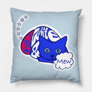 Red White & Blue Cat Pillow