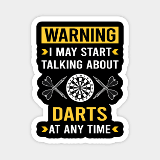 Warning Darts Magnet