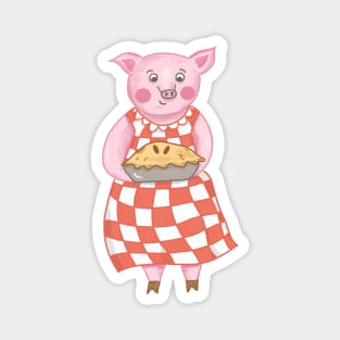 Pig with Pie Magnet