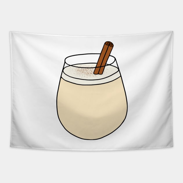 Eggnog Holiday Cocktail Tapestry by murialbezanson