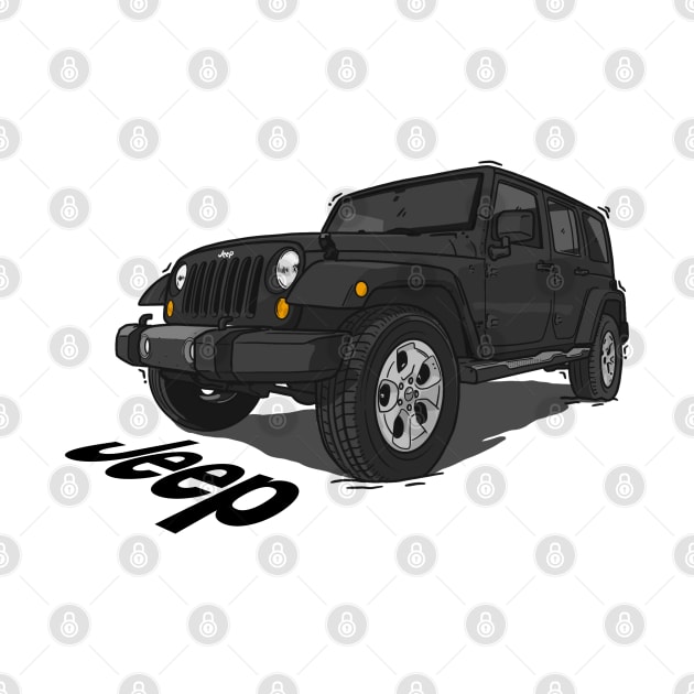 Jeep Wrangler - Black by 4x4 Sketch