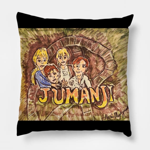 Jumanji Pillow by TheArtQueenOfMichigan 