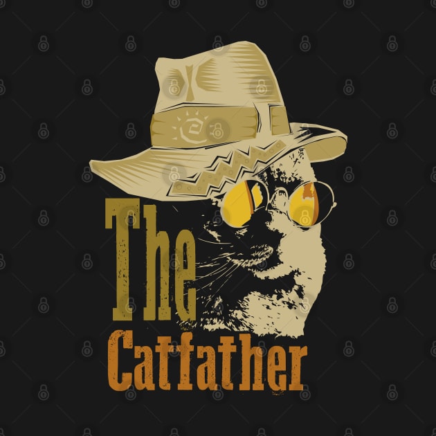 The Catfather funny cat dad by bakmed