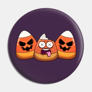 Scary And Evil Candy Corns Pin