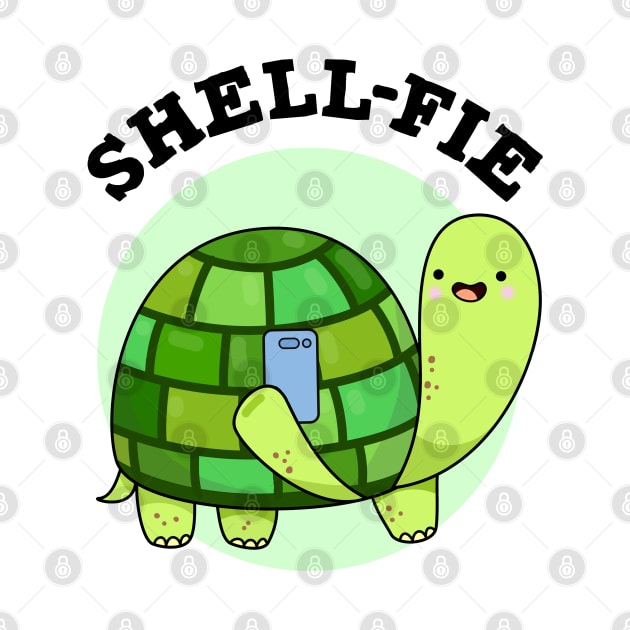 Shell-fie Cute Tortoise Selfie Pun by punnybone