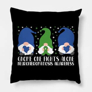 Gnome One Fights Alone Neurofibromatosis Awareness Pillow