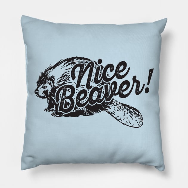 Nice Beaver Pillow by lavdog