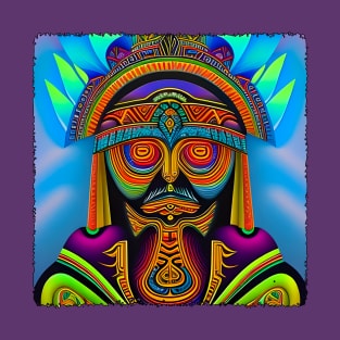 New World Gods (11) - Mesoamerican Inspired Psychedelic Art T-Shirt