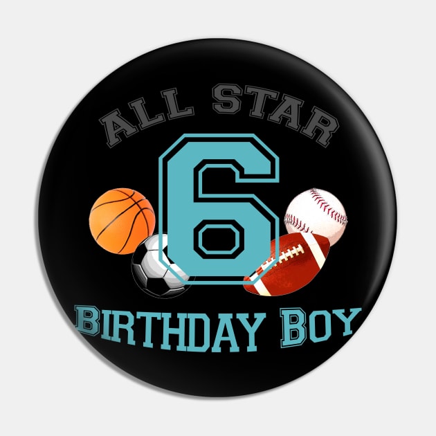 Sports birthday 6,varsity all star Pin by LND4design