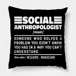 Social Anthropologist Noun Definition Job Title Sarcstic Design Funny Social Anthropologist Pillow