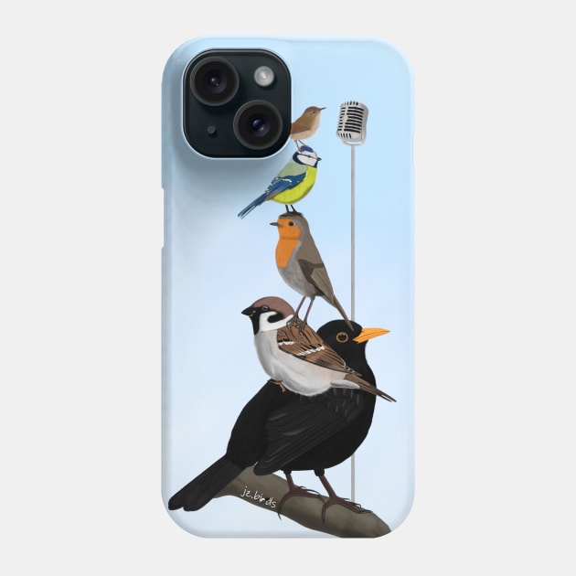 The Backyard Birds Bird Illustration Phone Case by jzbirds