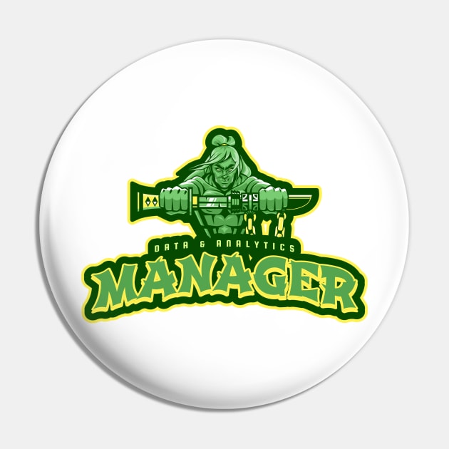 The Data & Analytics Manager Leader Pin by ArtDesignDE