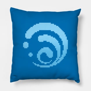 Hydro Elements Genshin Impact Pixel Art Pillow