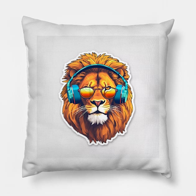 Lion sticker for Smartphones phone case Hoodies Tshirts Wallart Pillow by FantasyDesignArts