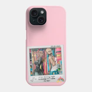 Reva Prisma and Mark_B_draws wearing each other clothes Phone Case