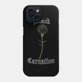 Black carnation – Gothic flower Phone Case