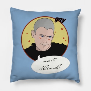 Gay, not blind v.2 Pillow