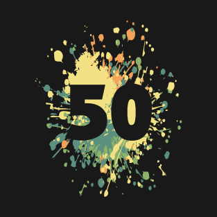 Number 50th Color Splash T-Shirt