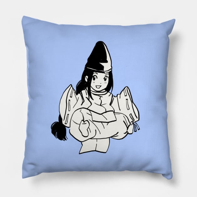 I draw chibi fujiwara no sai / Hikaru no Go Pillow by mudwizard