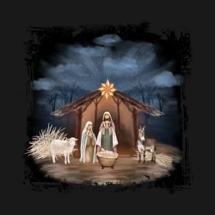 Christmas 2023, Nativity, Christian Christmas Gifts Store,Birth of Jesus, Merry Christmas, Jesus Nativity Story T-Shirt