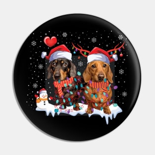 Merry xmas Dachshund Dog Lover christmas gift Pin