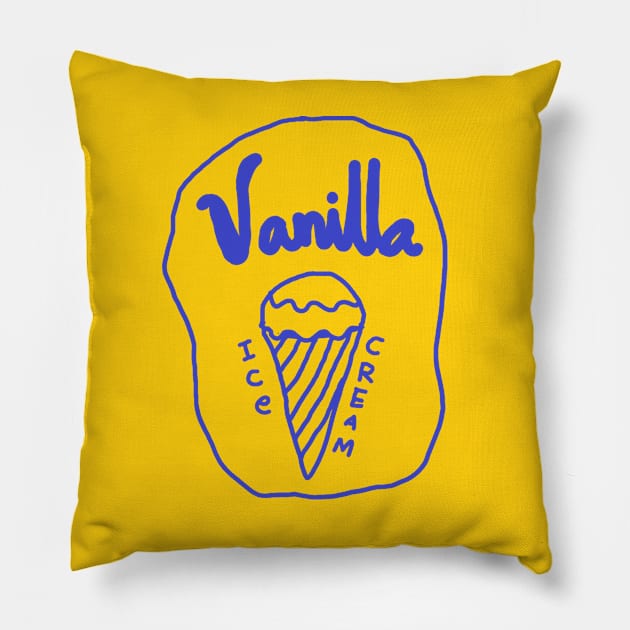 VANILLA ICE CREAM Pillow by zzzozzo